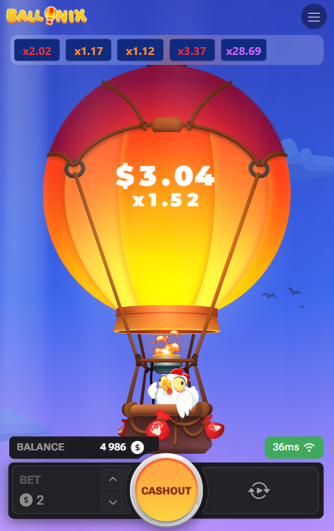 BalloniX crash spil